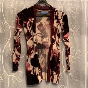 Vera Wang Floral Cardigan